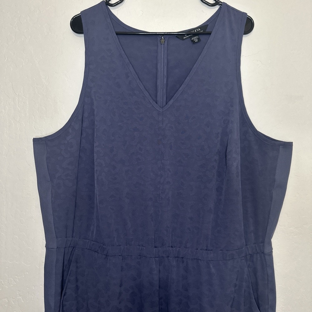 Athleta Brooklyn Textured Cheetah Print Jumpsuit Size 22‎